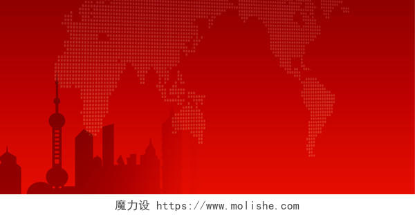 红色大气猪年新年企业年会会议海报banner背景